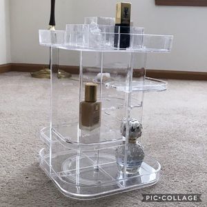 360 degree rotation makeup organizer